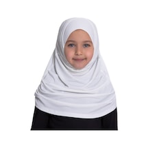 Hürrem Bone Krem Pratik Hazır Geçmeli Çocuk Tesettür Bone Sandy Kumaş Kendind Krem