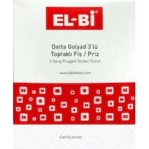 Elbi Delta Golyat 3'lü Topraklı Fiş Priz