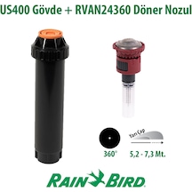 Rain Bird Rvan24360 Döner Nozul Tam Tur 5,2 - 7,3 Mt. Ve Us400 Boş Gövde Seti
