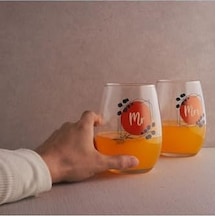 Mr & Mrs 2'li Meşrubat Bardağı Açık Kırmızı