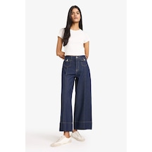 Defacto Yüksek Bel Crop Jean Pantolon G5828ax26spnm82 Mavi-nm82