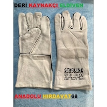 Starline Yüksek Kalite Kaynakçı Eldiveni E-081 Deri Eldiven 10No