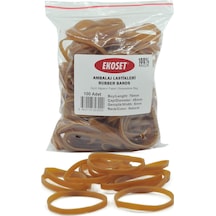 Ekoset 70X5Mm Geniş Kauçuk Paket Ambalaj Kasa Lastiği 100 Adet