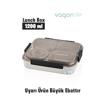 Vagonlife Büyük Ebat 1200 Ml Sızdırmaz,karışmaz 4 Bölmeli Lunch Box Yeni Nesil Sefer Tası -ff7080