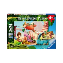 2x24 Parça Gigantosaurus Dinozor Yapboz Standart