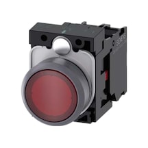 Siemens 3sb6163-0db20-1ca0 - 22mm Led'li Buton Metal Kırmızı 24v Ac/dc