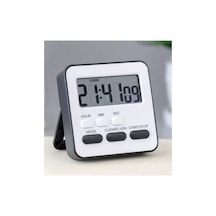 Alarmlı Dijital Öğrenci Sınav Kronometresi 24 Saat Ileri Ve Geri Sayım Kronometresi Saat / Alarm / Kronometre / Mıknatıslı Beyaz-siyah