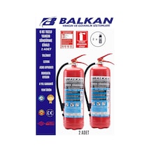 6 Kg Ruhsata Uygun 4yıl Tozlu Yangın Tüpü 2 Adet Set Talimat-levha-askı