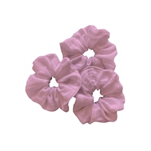Dev Boy 3'lü Muslin Saç Lastiği Pamuklu Saç Tokası Set Pembe