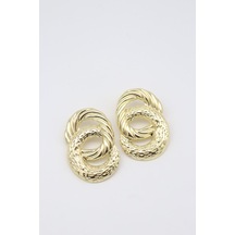 Çelik Küpe 14 K-17235 40mm Çok Renkli