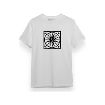 Sun İn Square Icon Beyaz Kısa Kol Erkek Tshirt 001