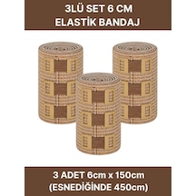 Elastik Bandaj Seti 3 Lü 3x6cm 12 Klipsli 4,5 Metreye Kadar Uzar, Spor Ve Günlük Kullanım