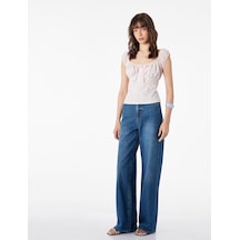 Koton Pamuklu Slim Fit Kısa Balon Kol Bağlamalı Crop Bluz Pembe 6sal60182ıw Gül