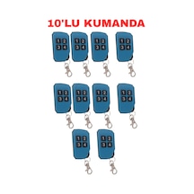 Uk-912 433.92mhz Kopyalanabilir Garaj Kumandası Bft Nice Faac Uyumlu 4 Tuşlu Mavi 10 Adet