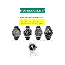 Forzacase Samsung Galaxy Gear S3/Classic/Frontier Uyumlu Tokalı Silikon Kordon Kayış Fc536 Siyah