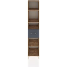 Hyperion Dolap 4 Raflı Tek Çekmeceli 44x44x221 Çam-antrasit Atlas Çam