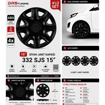 Hyundai Uyumlu 15 Inc Kırılmaz Parlak Siyah Jant Kapağı 1 Takım 4 Adet No:332