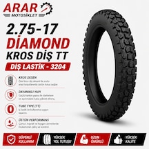 2.75-17 Diamond Kros Diş Tt Dış Lastik-3204