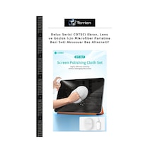 Delux Serisi Coteci Ekran, Lens Ve Gözlük İçin Mikrofiber Parlatma Bezi Seti Aksesuar Bez Alternatif