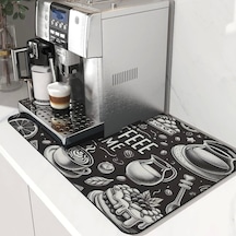 Valerine Life Kahve Makinesi Matı Su Geçirmez Kaymaz Yıkanabilir Çaycı, Çay Espresso Makinesi Pad 35x45cm 27240110