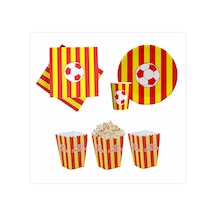 Taraftar Galatasaray 8 Tabak, 8 Bardak, 8 Mısır Kutusu, 10 Peçete
