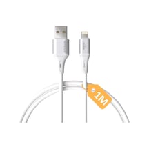 Usb A-lightning Şarj Kablosu, 1metre, 3.1a Hızlı Şarj, Beyaz/gümüş Metal, Wahoo 1ad X 1metre B Standart