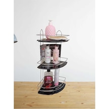 Decorev Dc-5917 Üç Katlı Paslanmaz Krom Banyo Şampuan Köşeliği Çok Renkli