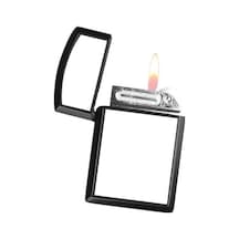 Photoink Sublimasyon Siyah Kapaklı Metal Çakmak - Tek Taraflı