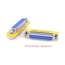 25 Pin Lpt Paralel Port Dişi Dişi - Erkek Erkek Çecirici 2'li Set