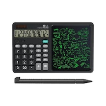 Dijital Hesap Makinesi, 7 İnç Lcd Not Defteri Ekranlı, Sessiz Tuşlu, Taşınabilir Yazı Pedi,öğre Siyah