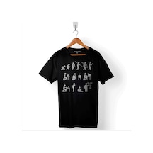 Evolution Human Evrim İnsan Maymun Gelişim Baskılı Tişört Unisex T-shirt 001