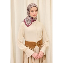 Silk Home Arve Eşarp Noa Mürdüm 90x90 Çok Renkli