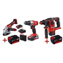 Einhell KİT6 18V Li-ion 4 Akülü Kırıcı Delici + Taşlama + Matkap Seti