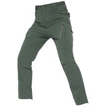 Ikkb Erkek Düz Renk Slim Fiterkek Pantolon Askeri Yeşil