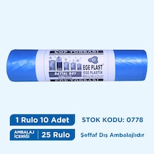 Egeplast Çöp Torbası Battal Boy Mavi 75X90 Koli 25 Rulo