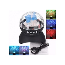 Led Disko Işık Bluetooth Hoparlör Renkli Dönen Gece Lambası Projektör Usb Tf Kart Aux Destekli