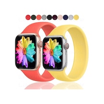 Apple Uyumlu  Watch Silikon Kordon Solo Loop Kayış Tek Parça - 10 Renk