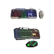 Rgb Işıklı Gaming Oyuncu Klavye Q Klavye Mouse Hediyeli