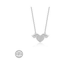Swarovski Taşlı Gümüş Kalp Kadın Kolye (520443655)