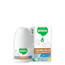 Siveno %100 Doğal Roll-On Hindistan Cevizli Deodorant Ter Kokusu Önleyici Bitkisel Lekesiz Vegan 50 ML