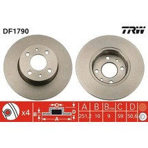 Trw Df1790 Arka Fren Diski 0060801753 0060801755 0082433853 2 Adettir