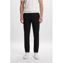 D'S Damat Ds Damat Comfort Fit Siyah Keten Karışımlı Chino Pantolon 6hc03ort01350 001
