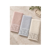 Sarmaşık Desenli Havlu 50x90 Cm 3 Lü Set %100 Pamuk - Pastel Breeze Çok Renkli