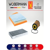 Wöbermann Citroen C4 1.6 E-HDI Filtre Bakım Seti 2011-2015 3'lü Karbonlu