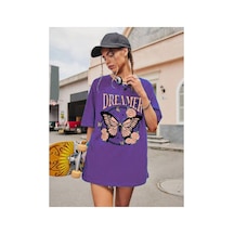 Medinenur Dreamer Baskılı Unisex Tshirt Mor