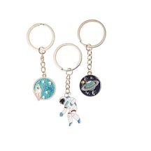 Sones 5 Adet Yuvarlak Anahtarlık Astronotlar Alaşımı