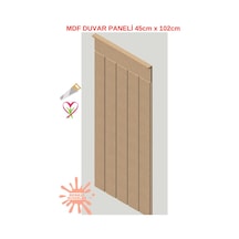45x102 1 Adet Dekoratif, Duvar Çıtası Ham Ahşap Duvar Paneli, Boyanabilir, Ham, Mdf Panel