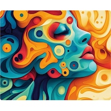 Modern Temalı Kadın Baskılı Mousepad 17,5x21,5 Cm