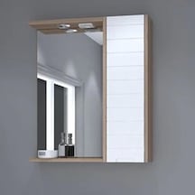 Denko Mostar 70 Cm Mdf Beyaz Banyo Dolabı Takımı Aynalı Üst Modül Beyaz
