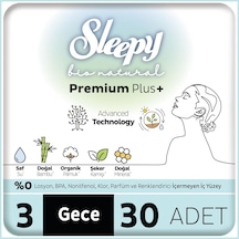 Sleepy Bio Natural Premium Plus Hijyenik Ped Mega Paket Gece 30x2 60 Adet